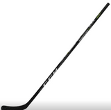 Black hockey stick with brand name on a white background