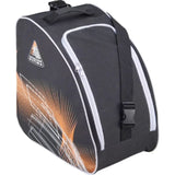 Skate bag for ice and figure skating - black and orange - side view