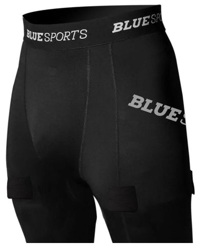 Blue Sports Compression Short With Cup