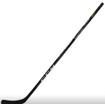 Black hockey stick with brand name on a white background